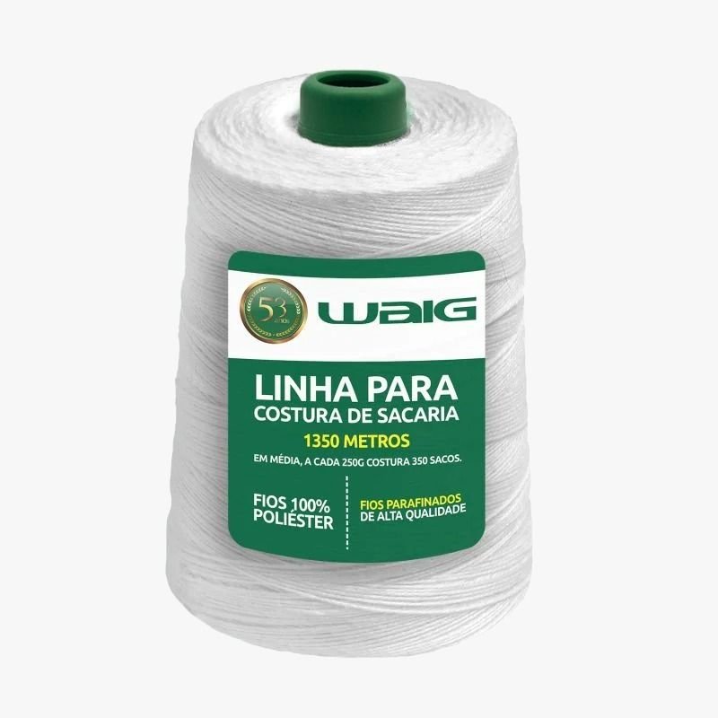 Linha Poliéster Costura Sacaria 250g - 80 Unidades (20kg) - POLIWAIG